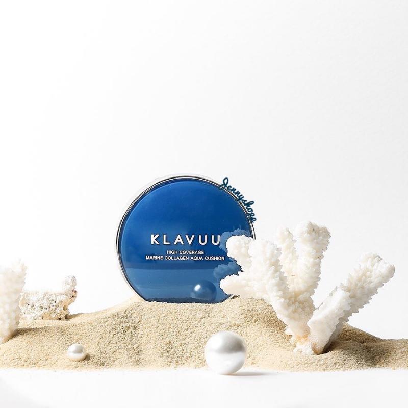 Phấn nước Klavuu Blue Pearlsation High Coverage Marine Collagen Aqua Cushion Spf50 PA+++