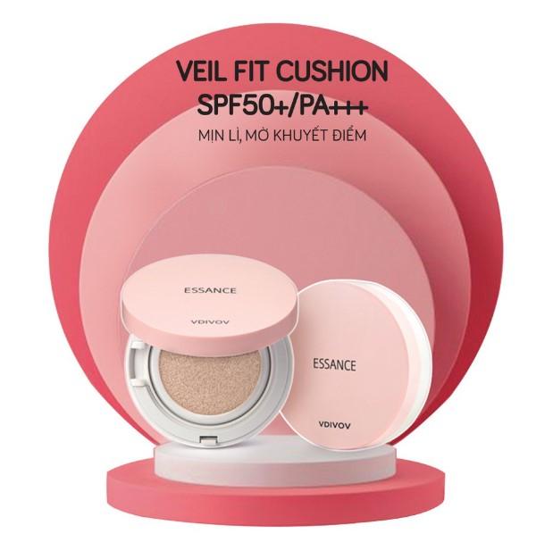 Phấn nước mịn lì mờ khuyết điểm Essance Veil Fit Cushion SPF50+ PA+++ 15g