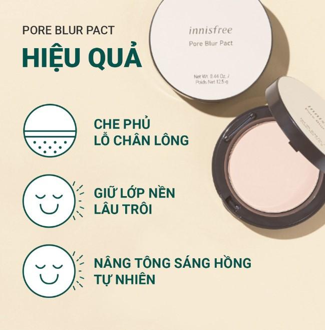 Phấn phủ che phủ lỗ chân lông dạng nén innisfree Pore Blur Pact