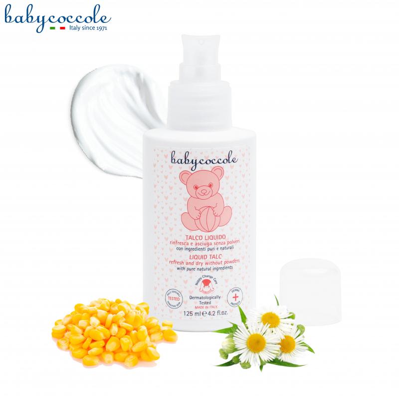 Phấn rôm Babycoccole 0M+ cho bé an toàn cho trẻ sơ sinh dạng nước chiết xuất tinh bột bắp 125ml