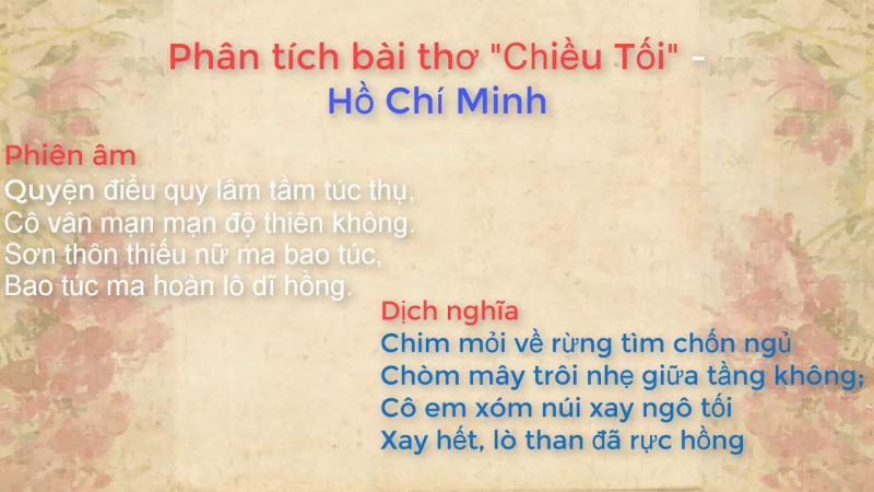 Phân tích bài thơ 