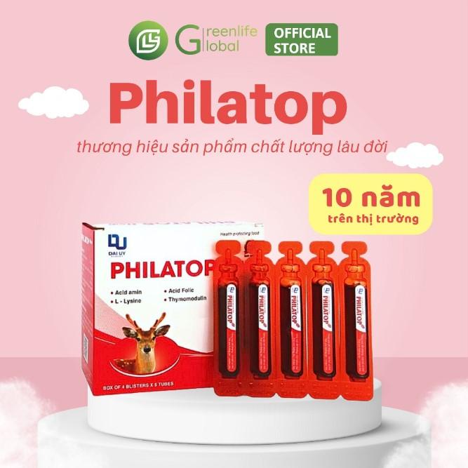 Philatop New ống nhựa Đại Uy, dùng cho trẻ biếng ăn chậm lớn (hộp 20 ống)