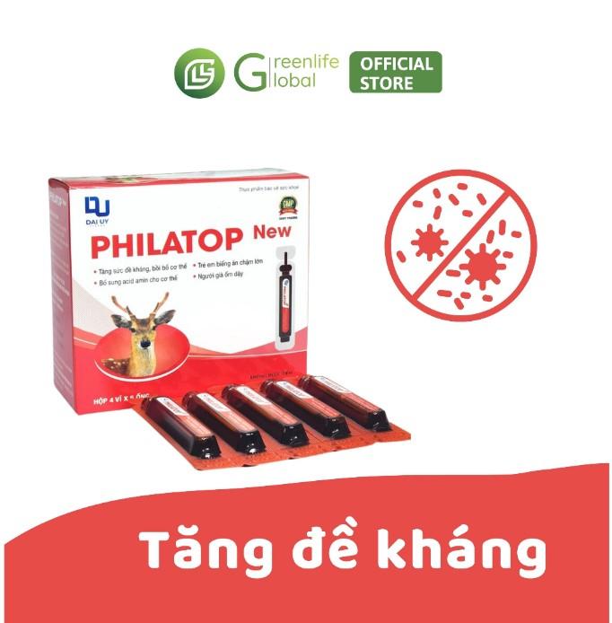 Philatop New ống nhựa Đại Uy, dùng cho trẻ biếng ăn chậm lớn (hộp 20 ống)