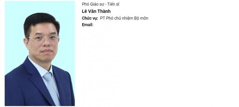 Tiến sĩ, Bác sĩ Lê Văn Thành