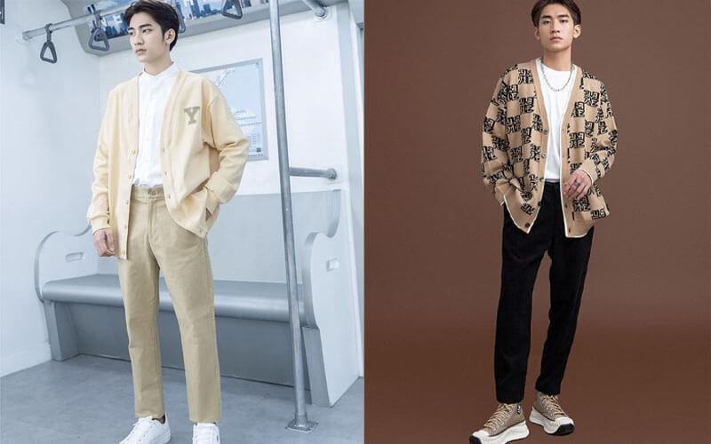 Phối đồ với áo cardigan