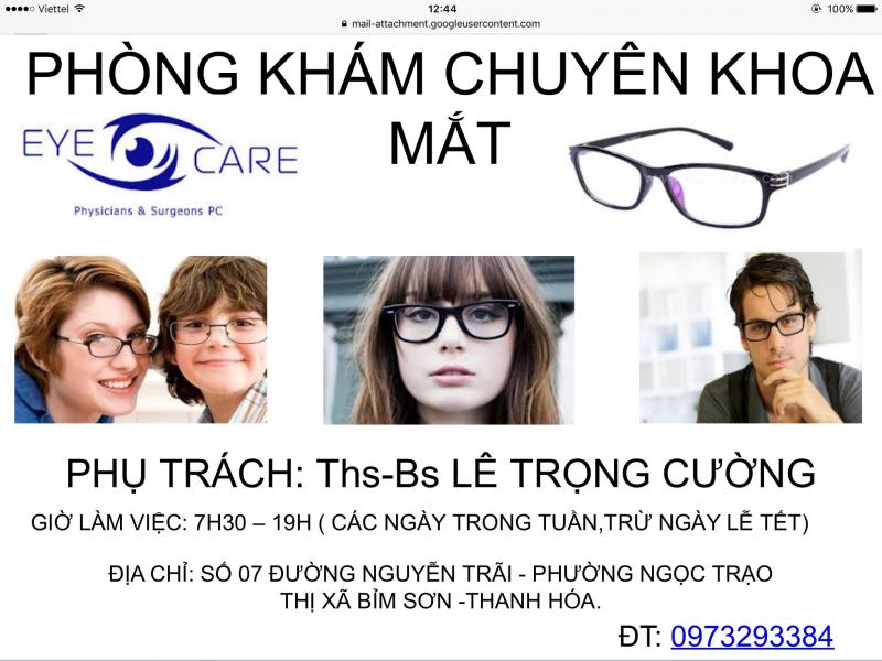 Phòng khám chuyên khoa Mắt Bác sĩ Cường