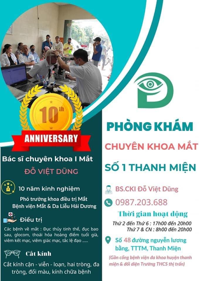 Phòng khám chuyên khoa Mắt số 1 Thanh Miện