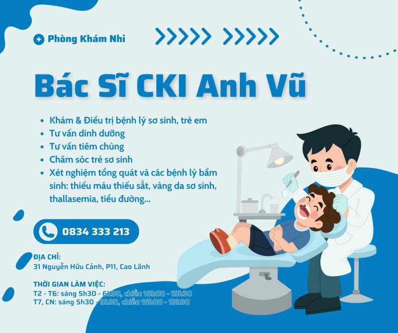 Phòng Khám Chuyên Khoa Nhi BSCKI Anh Vũ