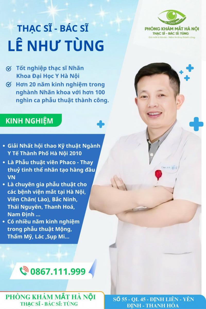 Phòng Khám Mắt Hà Nội - Ths. Bs Tùng - Phòng Khám Mắt Uy Hàng Đầu Thanh Hoá