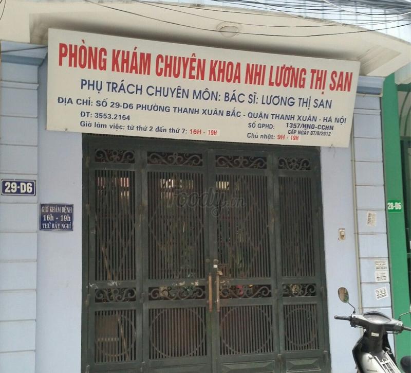 Phòng khám Nhi khoa – Bác sĩ Lương Thị San