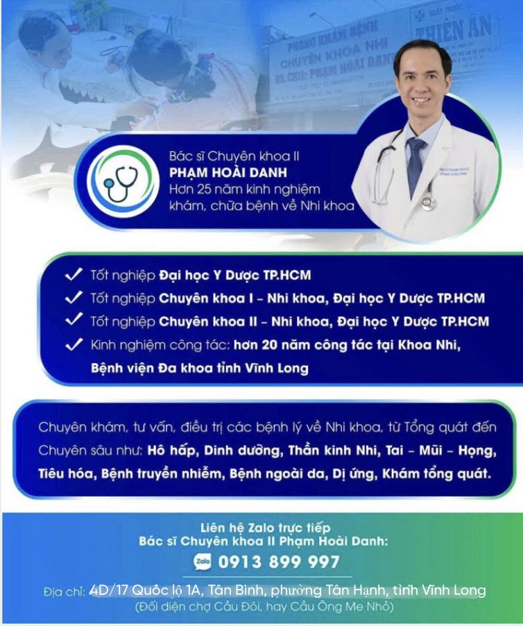 Phòng khám Nhi khoa BS CK II Phạm Hoài Danh