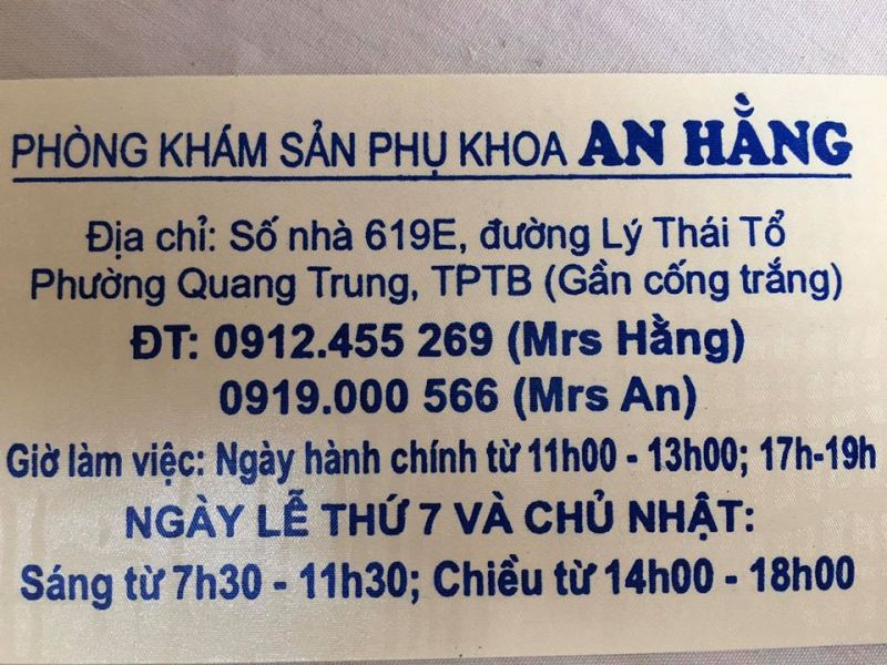 Phòng Khám Sản Phụ Khoa An Hằng