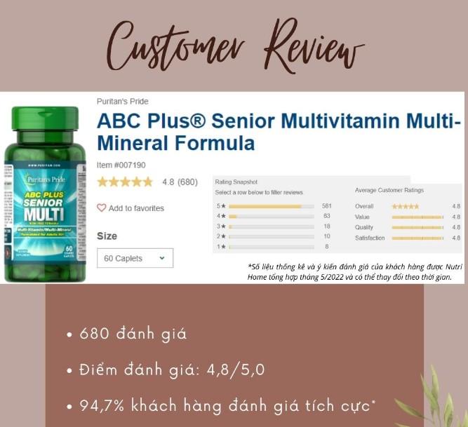 Puritan’s Pride ABC Plus Senior Mutivitamin