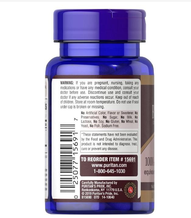 Puritan's Pride Black Cherry Extract 1000mg