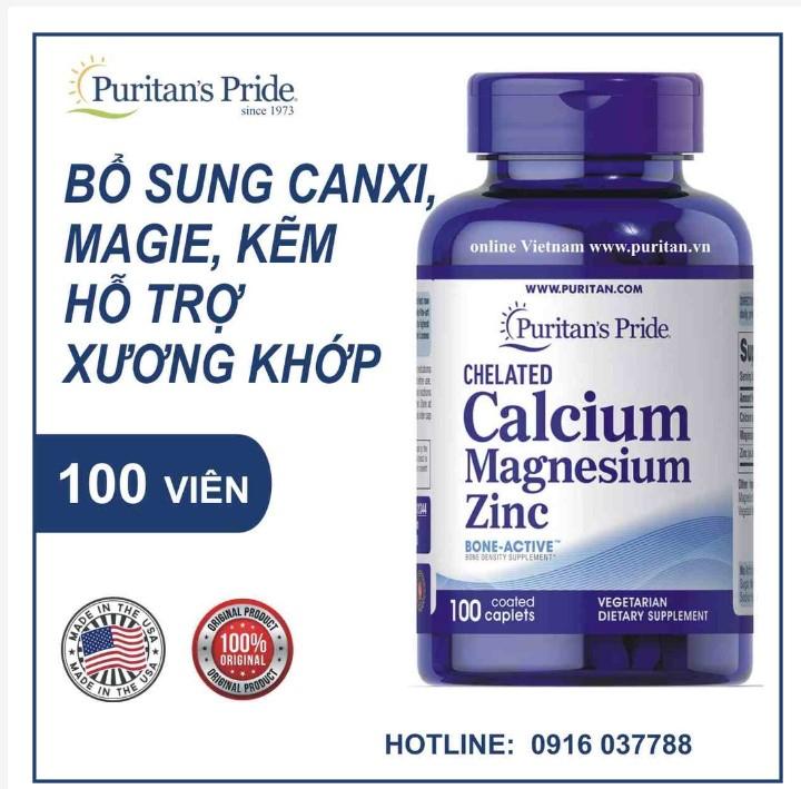 Puritan's Pride Chelated Calcium Magnesium Zinc