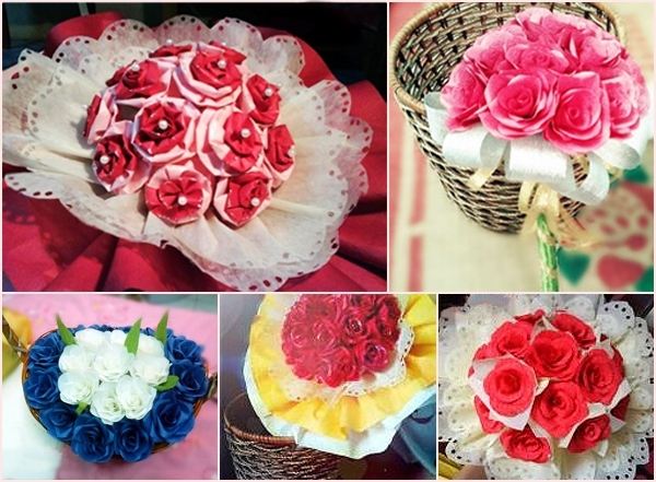 Những bó hoa giấy handmade