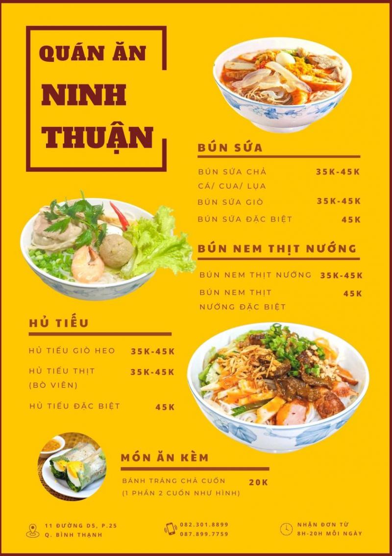 Quán ăn Ninh Thuận