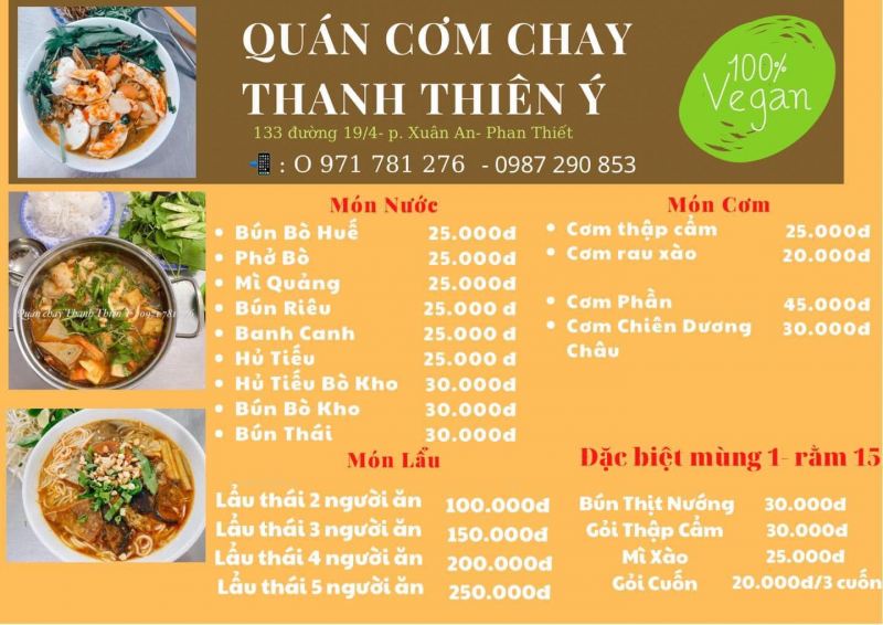 Quán cơm chay Thanh Thiên Ý