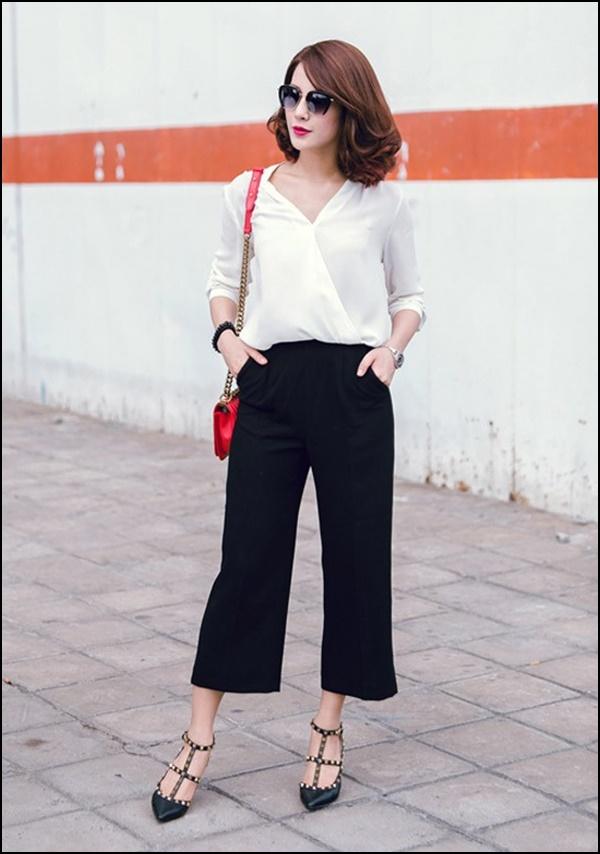 Áo sơ mi + quần culottes