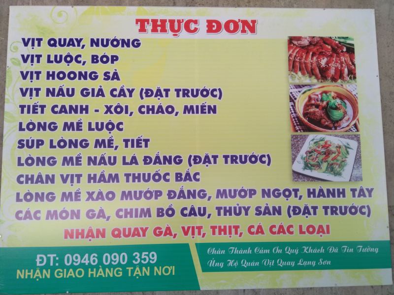 Quán Vịt Quay Lạng Sơn