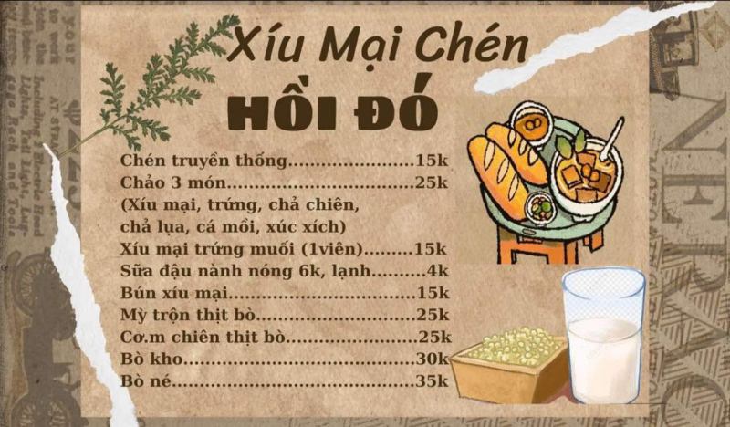 Quán Xíu Mại Chén Hồi Đó