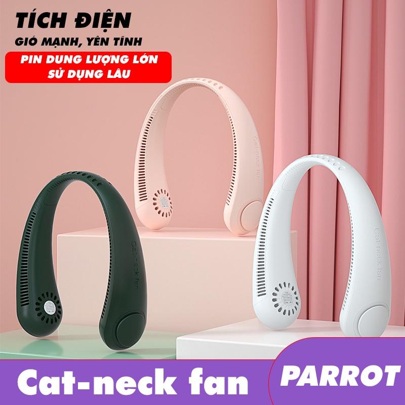 Quạt Đeo Cổ Parrot Usb Mini Tích Điện