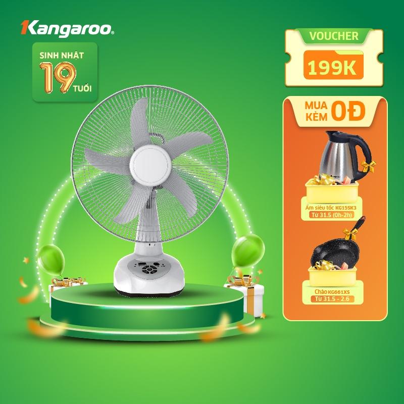 Quạt sạc điện Kangaroo KG735 có hẹn giờ