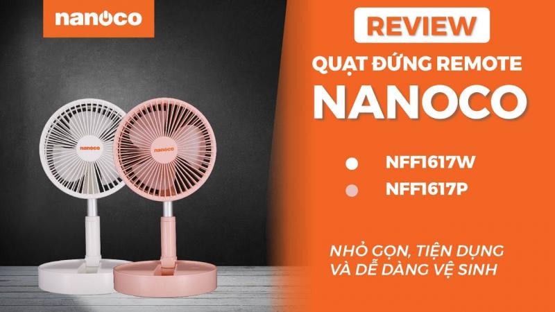 Quạt sạc tích điện gấp gọn Nanoco NFF1617W/P