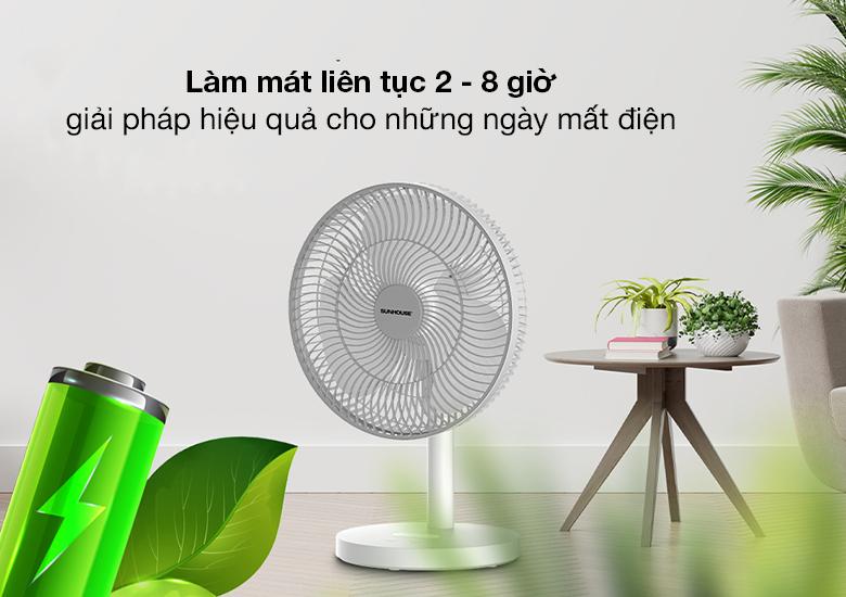 Quạt sạc tích điện Sunhouse SHD7115