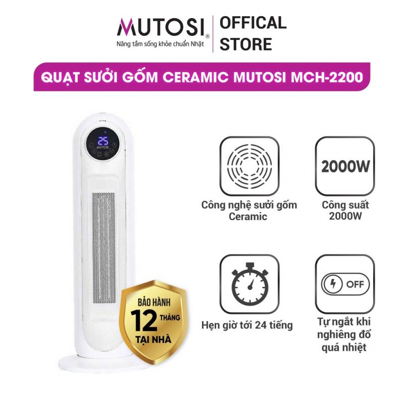 Quạt sưởi gốm Ceramic Mutosi MCH-2200