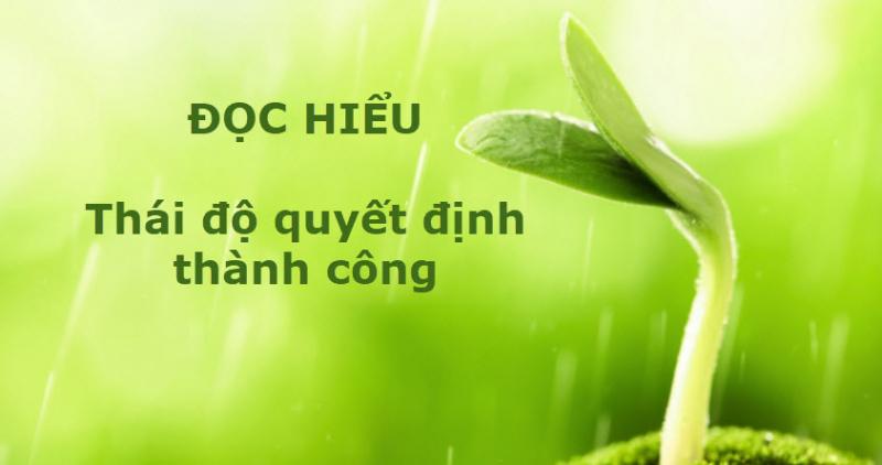 Thái độ quyết định cách chúng ta hành động như thế nào