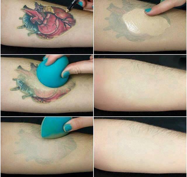 Hình ảnh trước và sau khi sử dụng Remove Tattoo