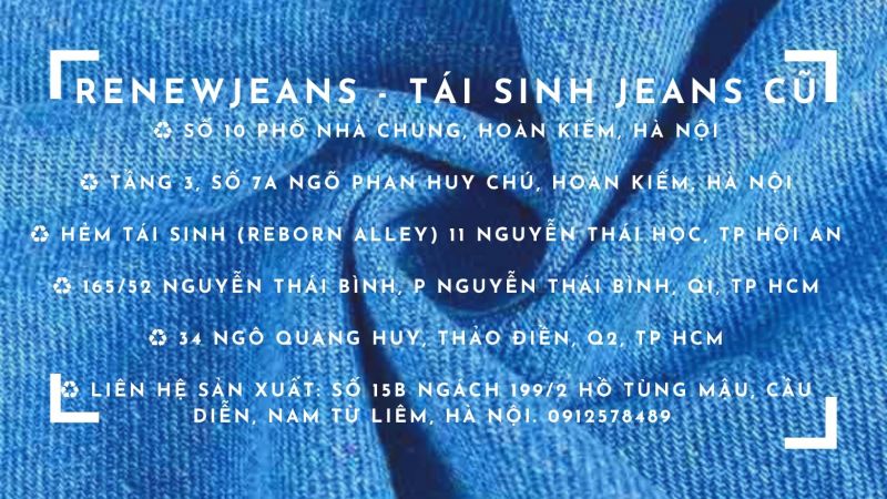 RenewJeans Tái sinh jeans cũ