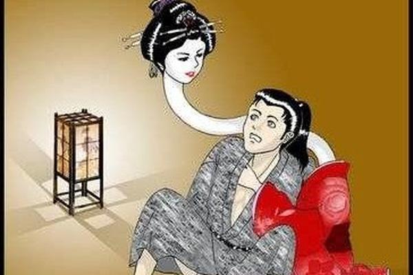 Vào buổi tối, Rokurokkubi sẽ hiện nguyên hình dạng thật