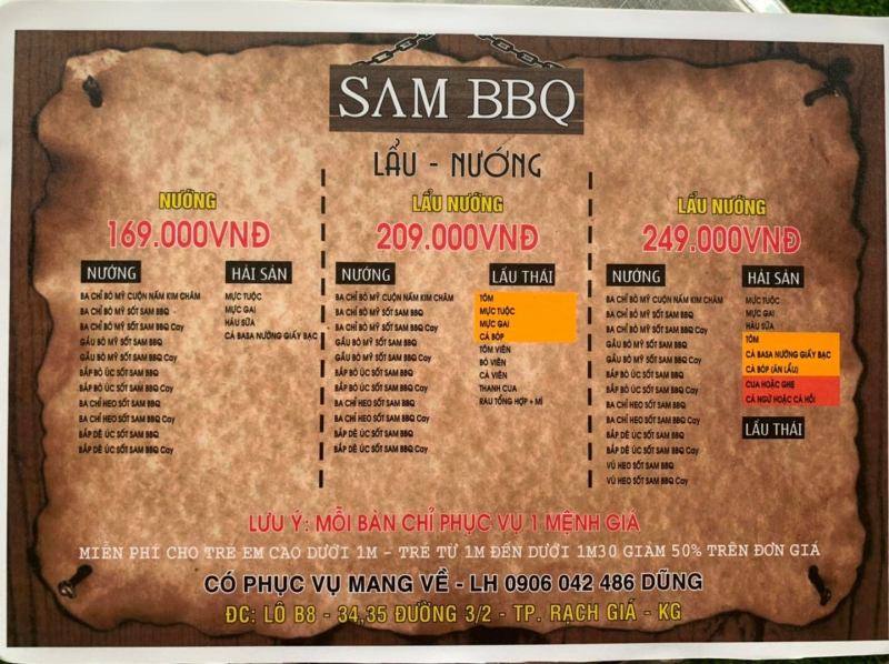 Sam BBQ Rạch Giá