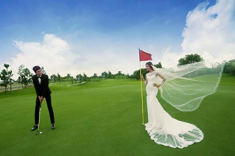 Ảnh cưới tại sân Golf Đà Lạt