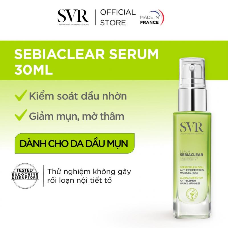 Sản phẩm chăm sóc da, hỗ trợ giảm mụn mờ thâm SVR SEBIACLEAR SERUM 30ml