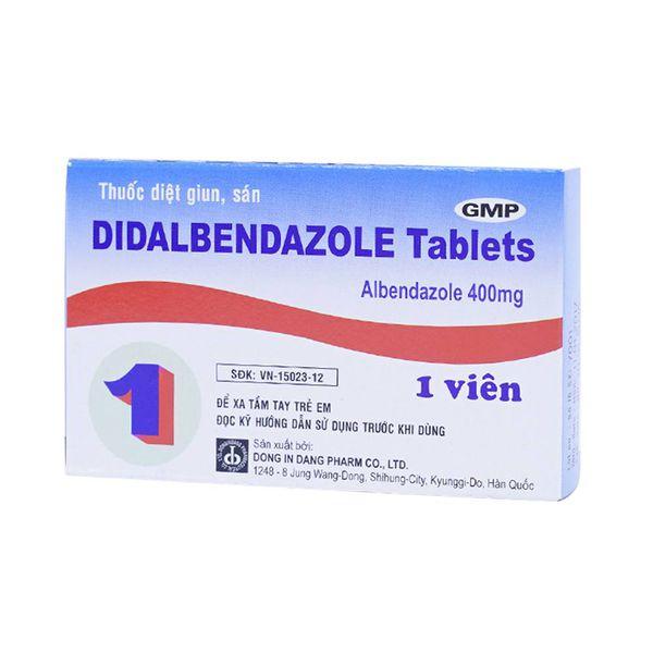 Sản phẩm Didalbendazole Tablets Dong In Dang tẩy giun sán lãi (1 Viên)