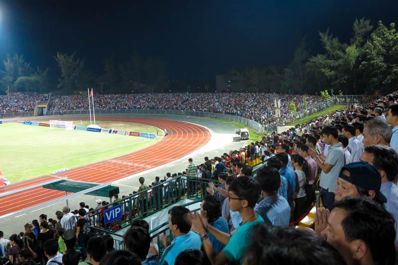 This is the largest capacity stadium in Vietnam (more than My Dinh Stadium) with 60,000 seats