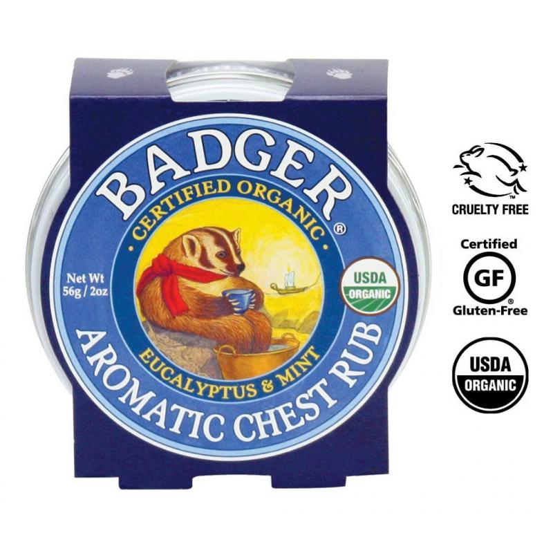 Sáp dầu hữu cơ thoa ấm ngực cho bé BADGER Chest Rub USDA organic