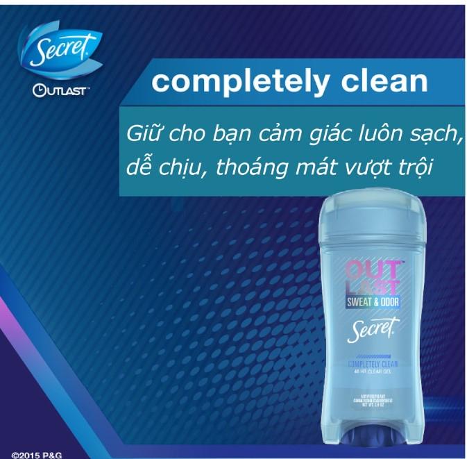 Sáp khử mùi DR's Secret Outlast Completely Clean