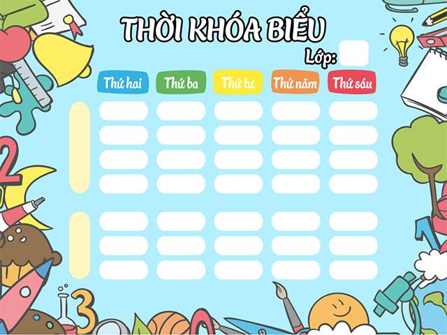 Sắp xếp các môn học một cách phù hợp