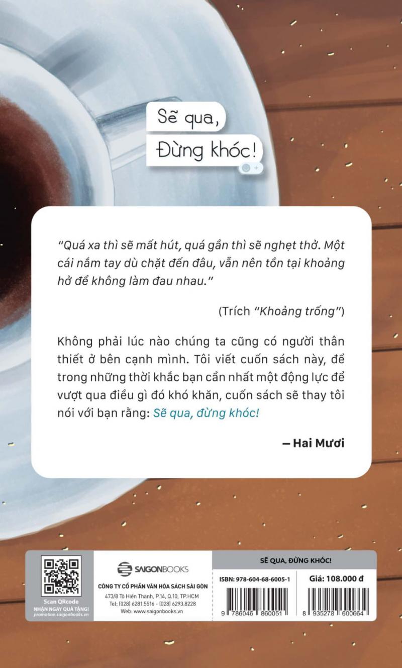 Với nhiều góc nhìn khác biệt về cuộc đời, cuốn sách sẽ giúp bạn giải đáp những khúc mắc về chuyện gia đình, sự lựa chọn của chính bản thân, về những xúc cảm tuổi trẻ và các mối quan hệ xung quanh.