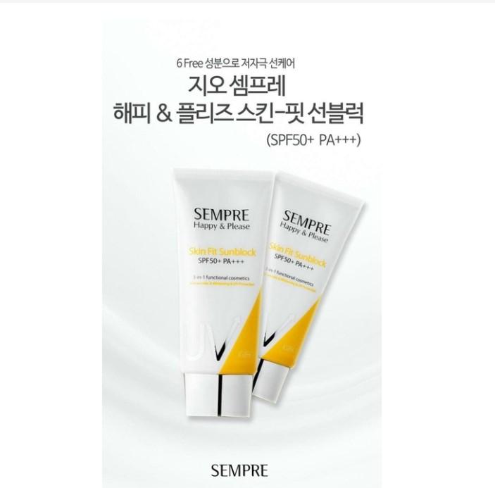 Sempre Happy & Please Skin Fit Sunblock SPF50+ PA+++