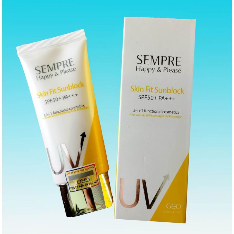 Sempre Happy & Please Skin Fit Sunblock SPF50+ PA+++