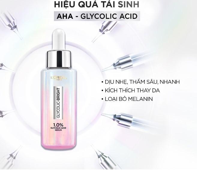 Serum dưỡng sáng mờ thâm nám L'Oreal Paris Glycolic Bright