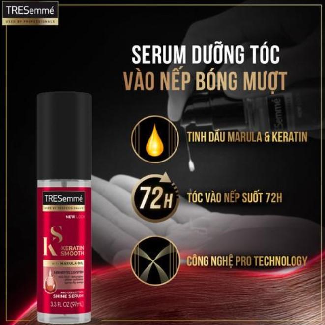 Serum dưỡng tóc bóng mượt Tresemmé Keratin Smooth