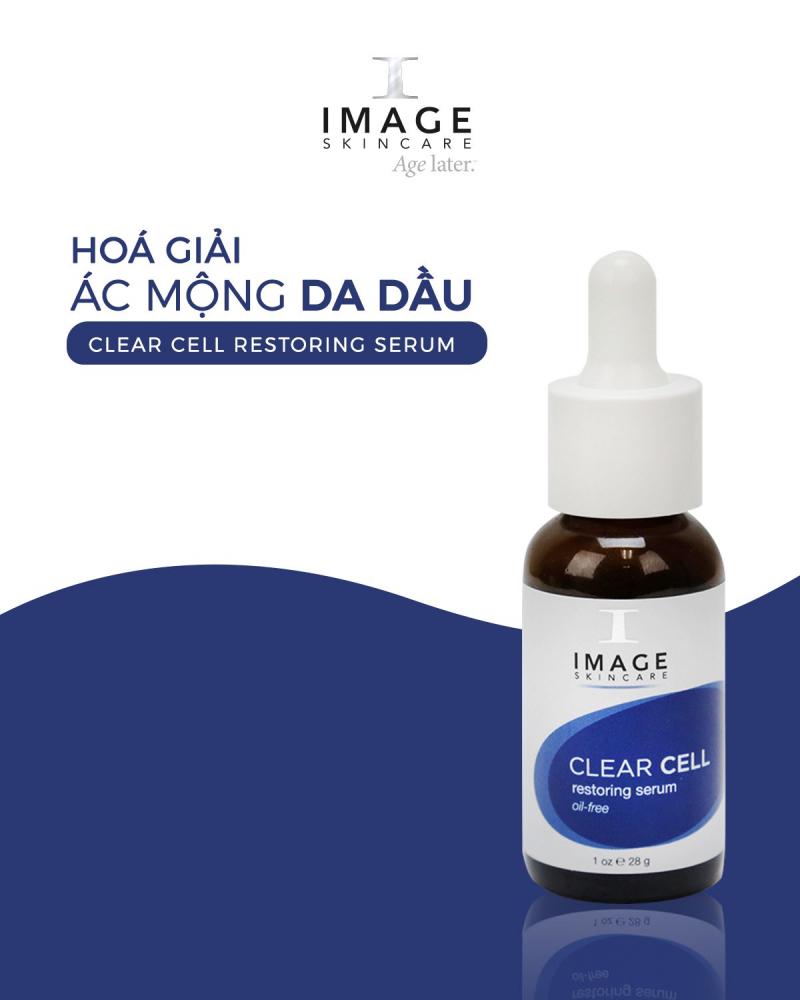 Serum làm dịu da kiểm soát nhờn dành cho da dầu, da mụn Image Skincare CLEARCELL Restoring Serum oil - Free 28g