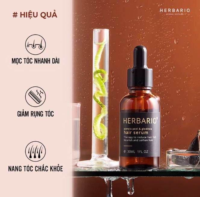 Serum mọc tóc vỏ bưởi và bồ kết Herbario 30ml