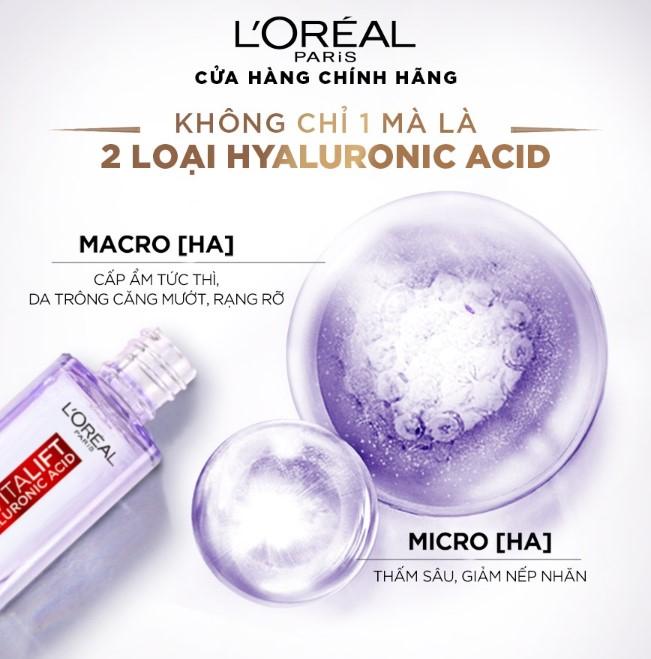 Serum siêu cấp ẩm sáng da L'Oreal Paris Pure Hyaluronic Acid 1.5%